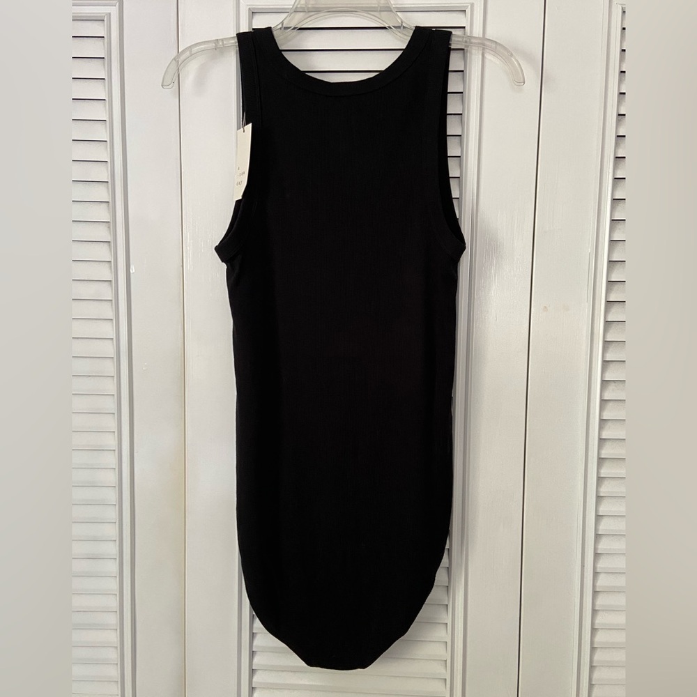 a new day Black Ribbed Sleeveless Tank Top Bodysuit Size Large - Picture 3 of 12